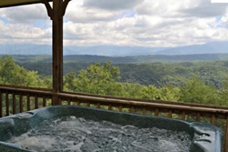 Breathtaking Mountain views with hot tub on great screened porch, VRBO pet friendly rental, Pigeon Forge pet friendly vacation rentals, dog friendly rentals in Pigeon Forge, Tennessee, dogs allowed short term rentals in tennessee mountains